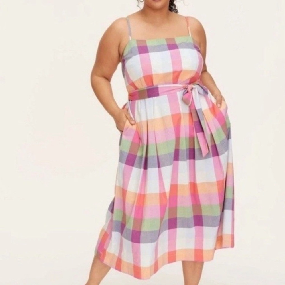 Kate Spade x Target Multicolor Plaid Midi Dress